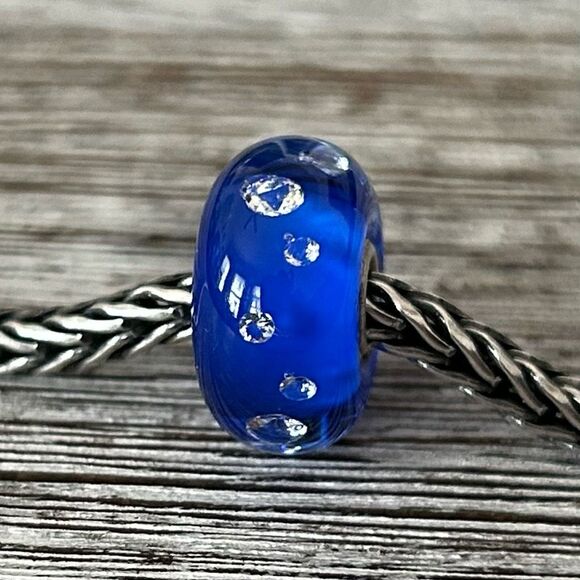 TROLLBEADS Ukraine Diamond Blue Cornflower Meadow #2 LAA 925S NEW! w Certificate - Picture 7 of 11